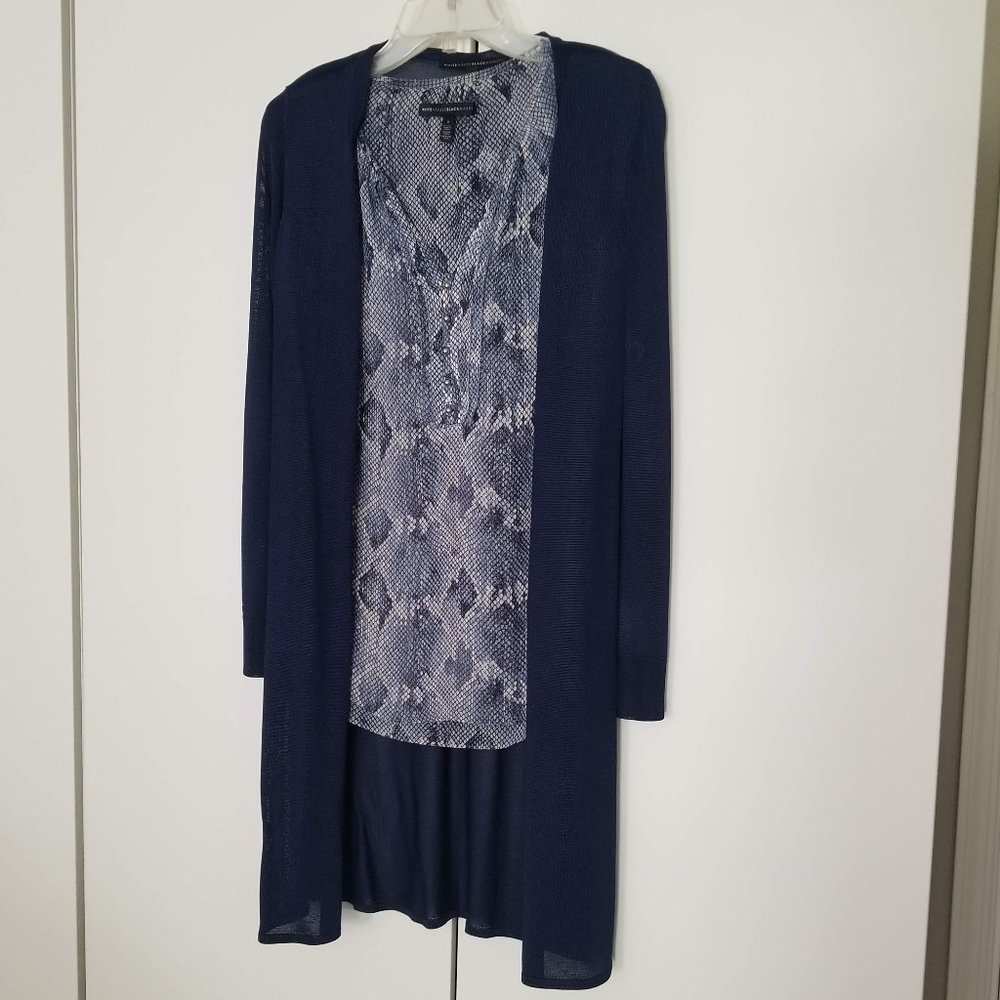 WHBM Maxi Sweater Navy Blue, Size XS, EUC
